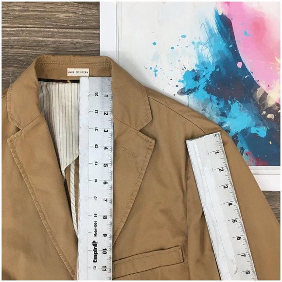 New J Crew‎ Mens Blazer Sport Coat 3 Button Casual Jacket Size 38R Cotton Suits - Picture 11 of 12